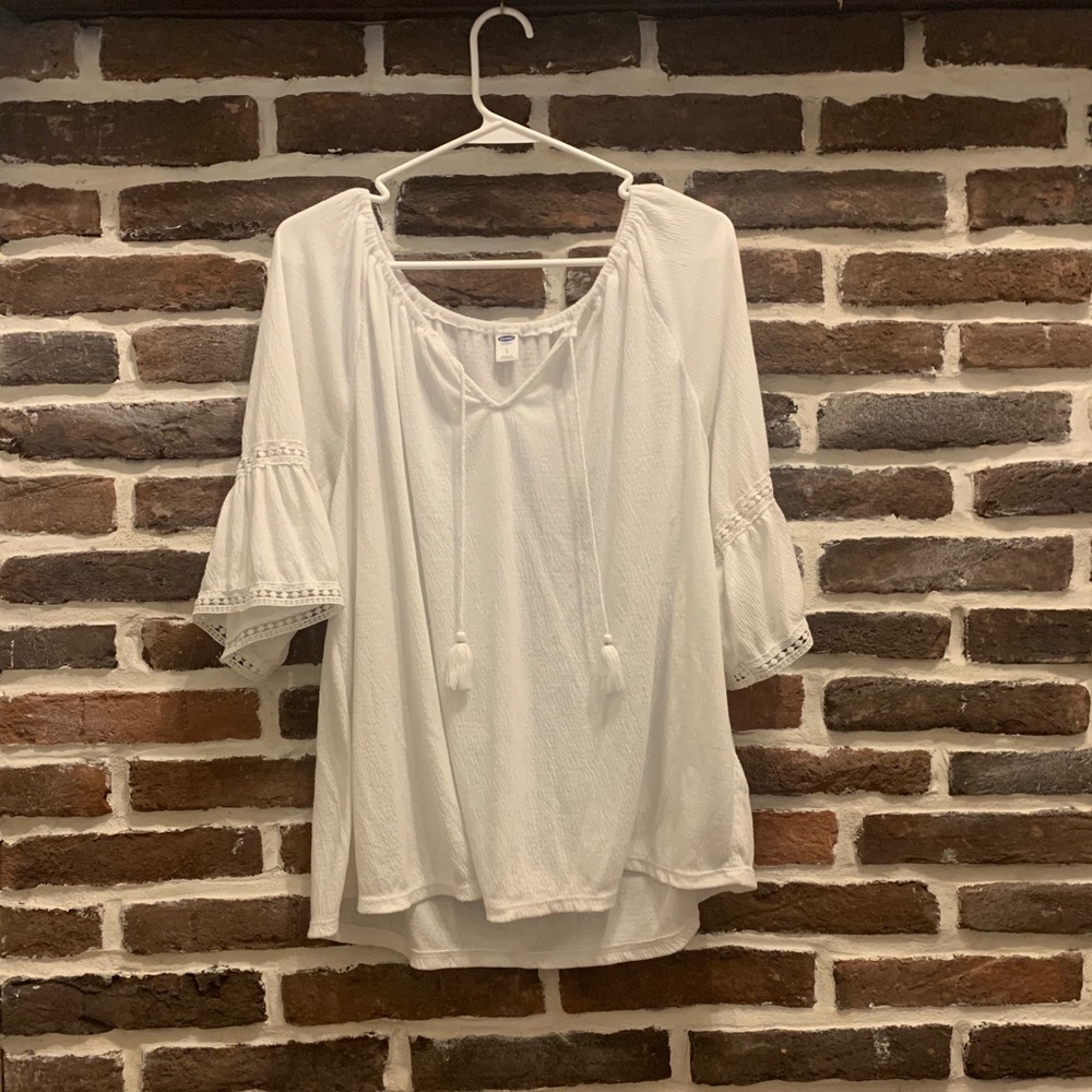 White Old Navy Tunic Blouse